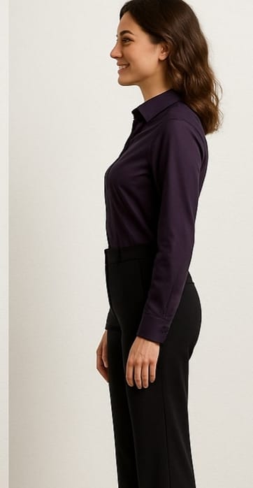Elegant Wine Formal Shirt for Women