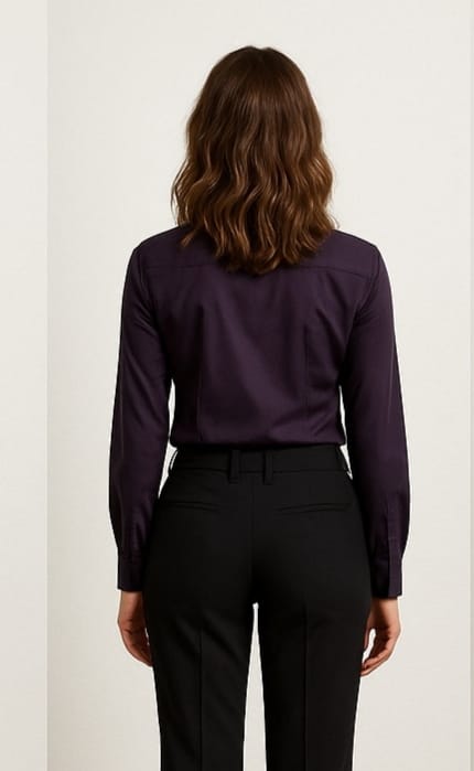Elegant Wine Formal Shirt for Women