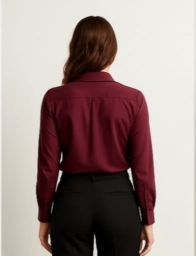 Udariya Women’s Maroon Formal Shirt
