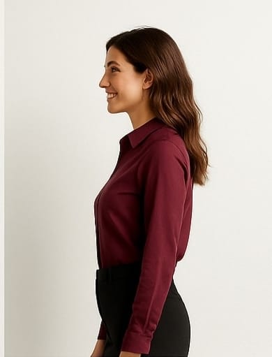 Udariya Women’s Maroon Formal Shirt