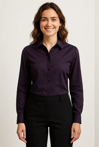 Elegant Wine Formal Shirt for Women