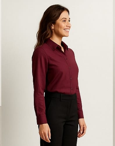 Udariya Women’s Maroon Formal Shirt