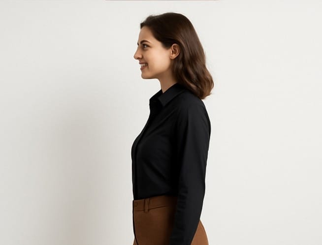 Udariya Women’s Classic Black Formal Shirt