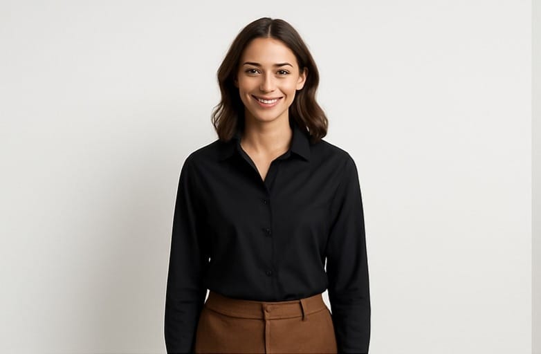 Udariya Women’s Classic Black Formal Shirt