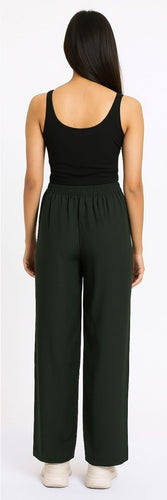 Women's Green Parachute Lower with Side Bow Detail - Alternative view