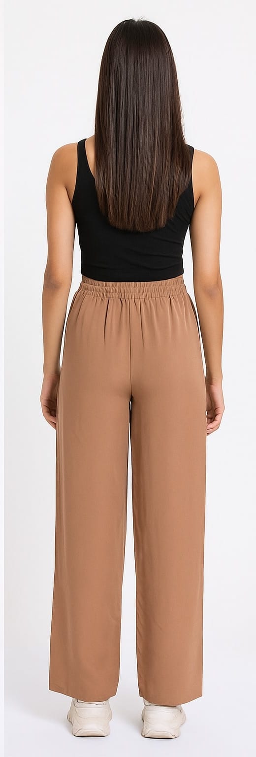 Women's Light Brown Parachute Lower with Side Bow Detail