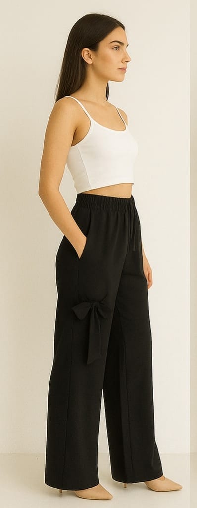 Women's Black Parachute Lower