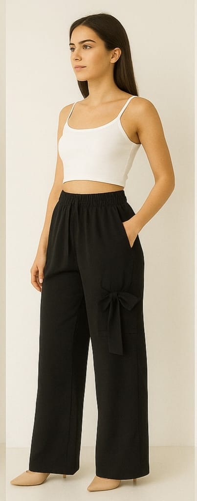 Women's Black Parachute Lower