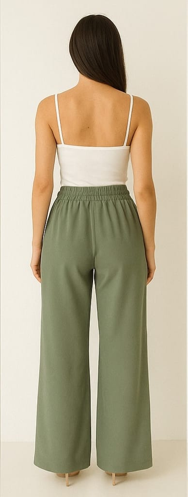 Women's Ligh Green Parachute Lower with Side Bow Detail