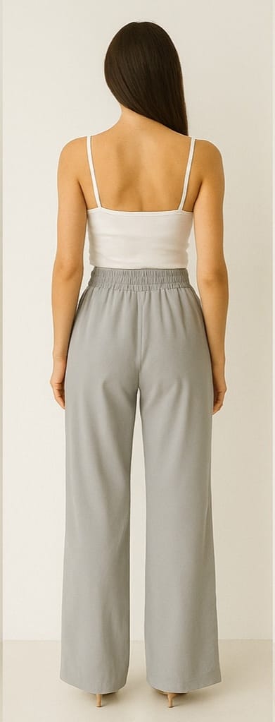 Women's Grey Parachute Lower with Side Bow Detail
